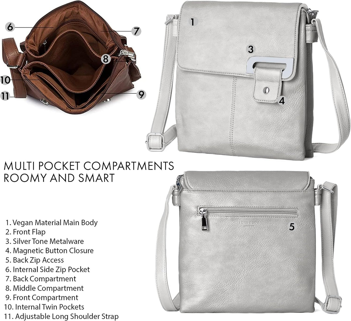 Crossbody Bag for Women, Shoulder Bag Handbag