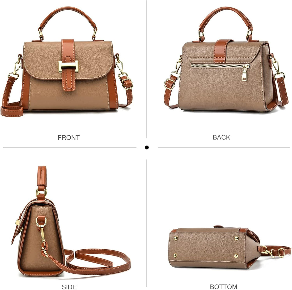 Fashion Satchel Handbag Women Small Crossbody Bag Ladies Shoulder Bags Multicolour Hand Bag Top Handle Clutch Bags PU Leather Girls Messenger Bags Purses Bag