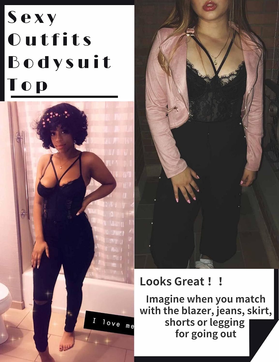 Lingerie for Women Eyelash Lace Strappy Sexy Teddy Babydoll Lingerie with Snap Crotch