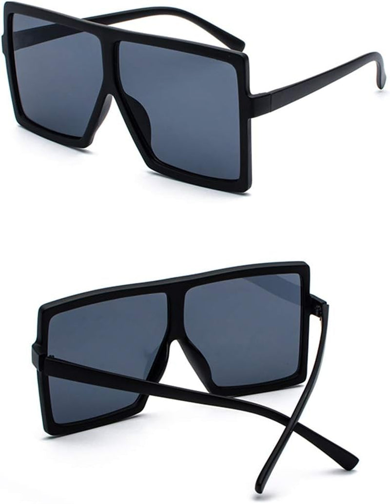 Oversized Square Sunglasses for Women Flat Top Fashion Shades