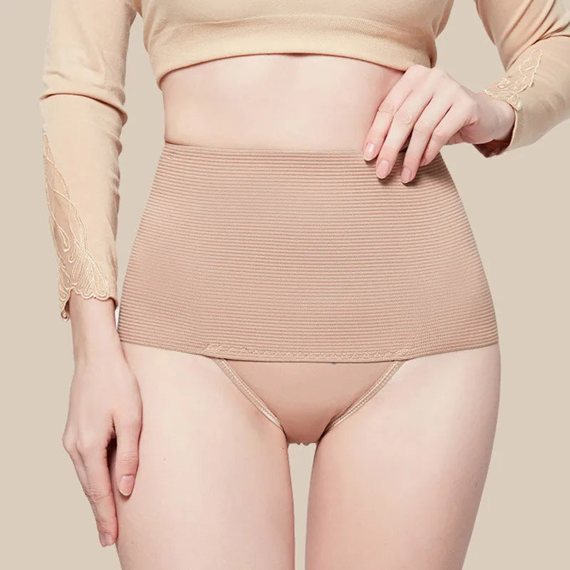 Postpartum High Waist Shaping Briefs for Women - Breathable Abdomen and Hip Lift Underwear with Belly Compression