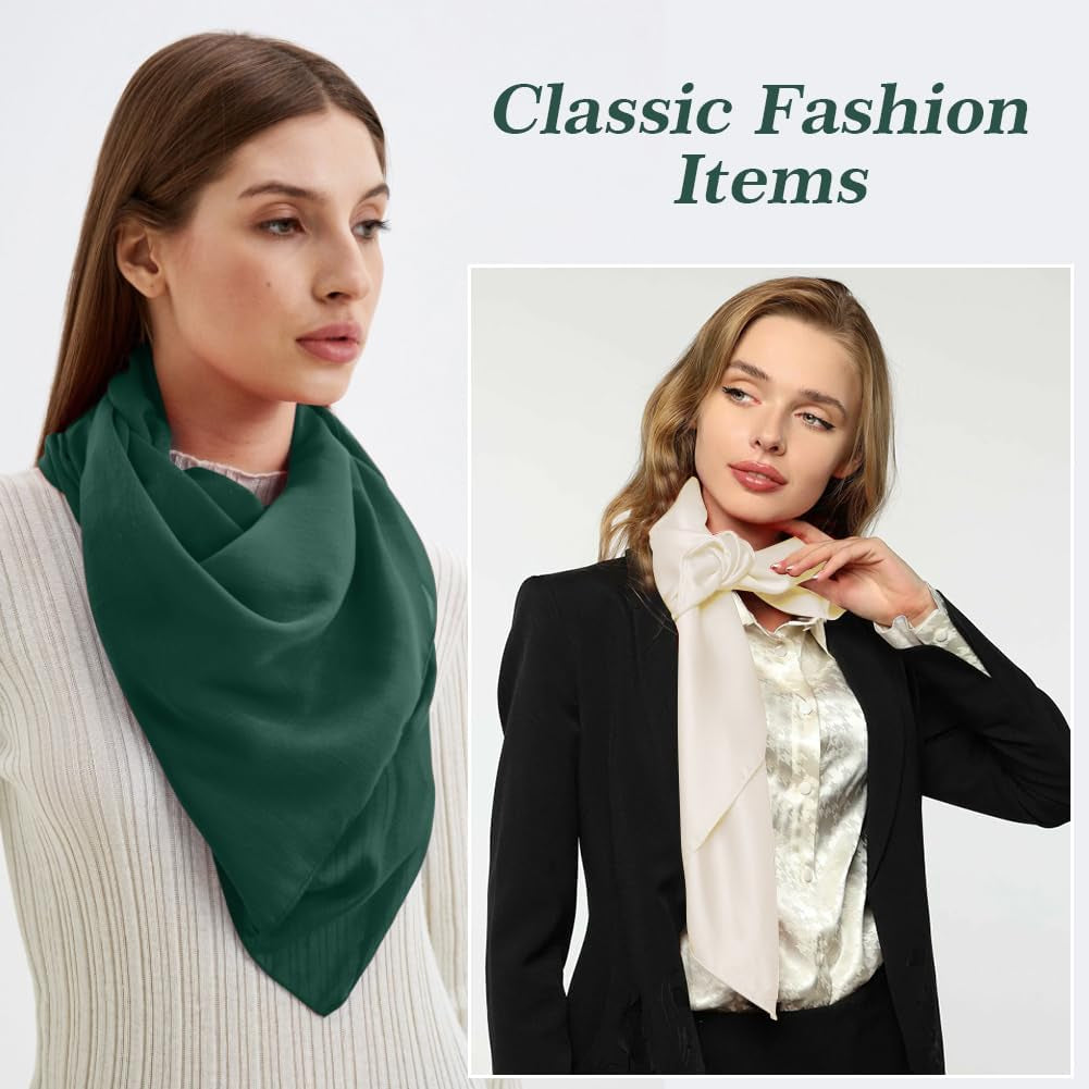 Square Satin Silk Scarf Plain Neck Scarf, Lightweight Plain Bandana Wrap Square Large Square Satin Headscarves Hair, Accessories Classic Hair Scarf for 50S 60S Style Wedding Valentine(70 * 70)