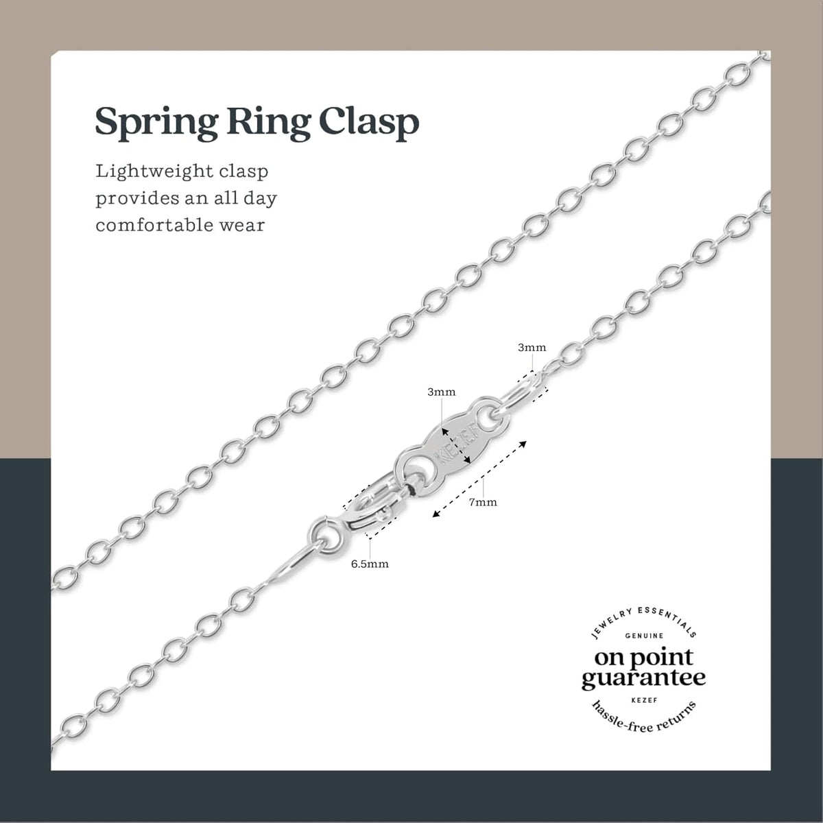 1mm 925 Sterling Silver Necklace for Women | 18K Gold and Rose Gold Italian Cable Chain Jewelry