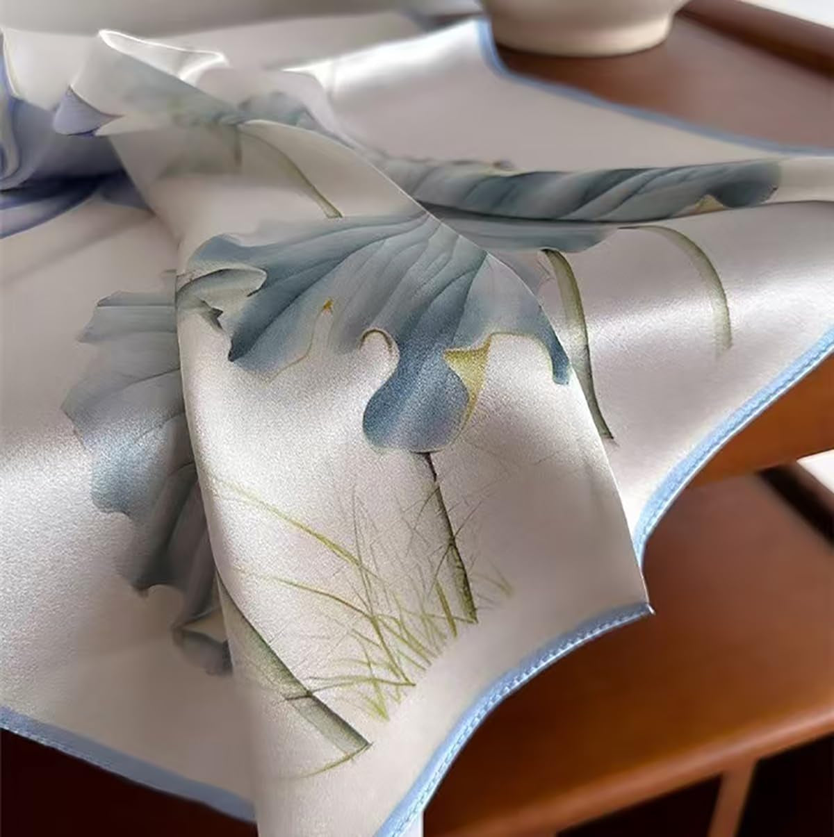 Womens 27.6 Inch Satin Silk Feeling Formal Square Neck Scarf Head Hair Wraps Kerchief