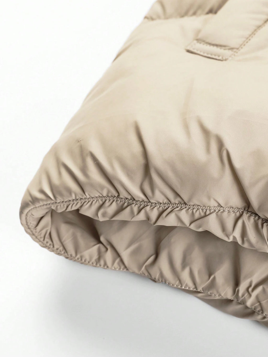 Manfinity Homme Men'S Khaki Winter Long Sleeve Loose Drawstring Hooded Zip-Up Padded Coat,Modest Plain Casual Quilted Outdoor Windbreaker Outwear for Date,Fall