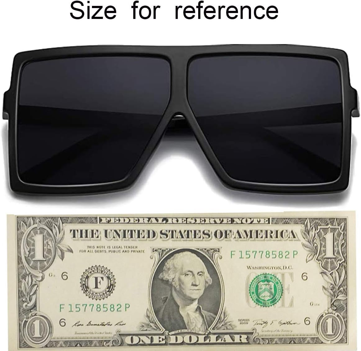 Oversized Square Sunglasses for Women Flat Top Fashion Shades