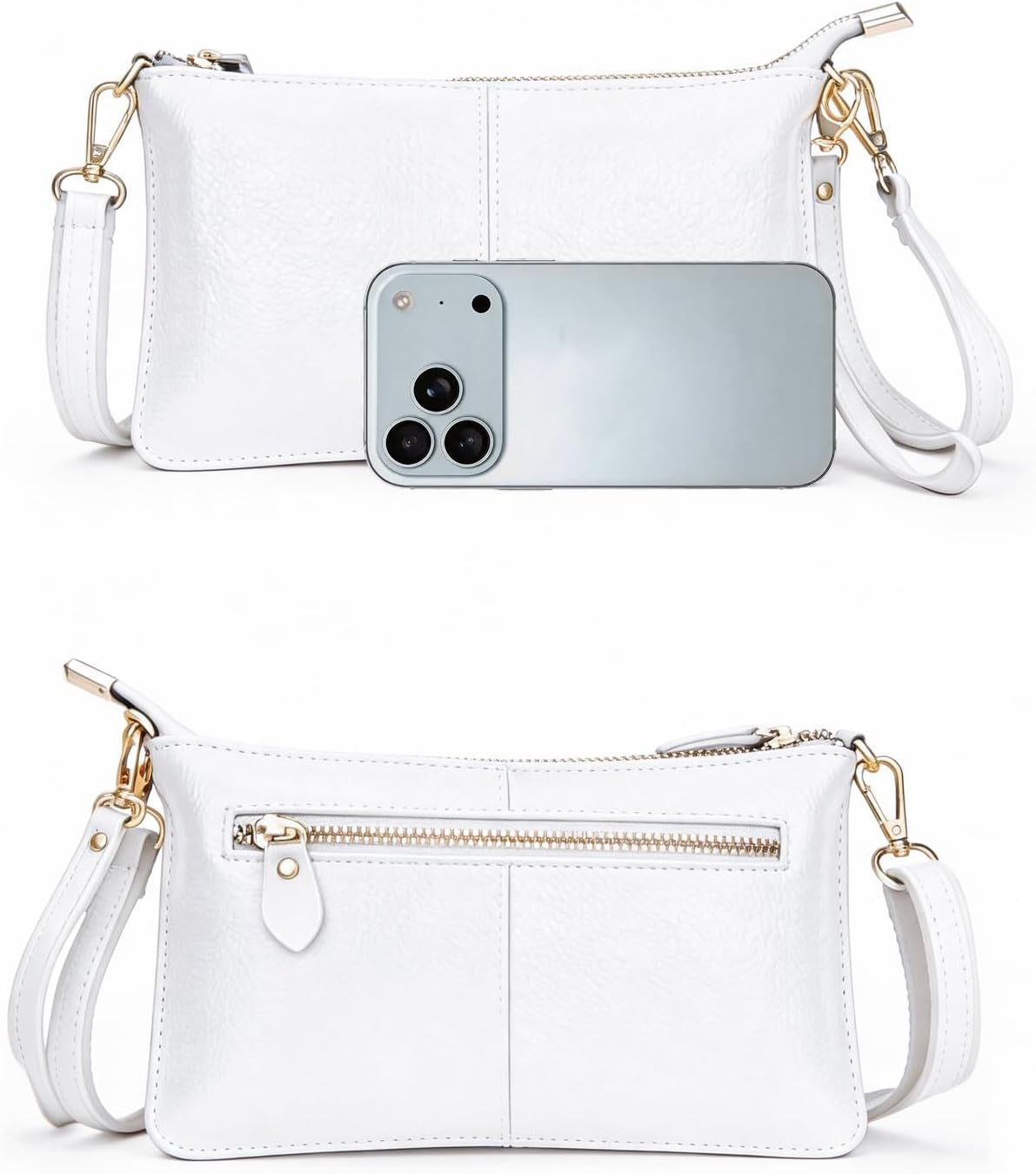 100% Genuine Leather Small Crossbody Bag for Women Minimalist Purses and Handbags Shoulder Bag