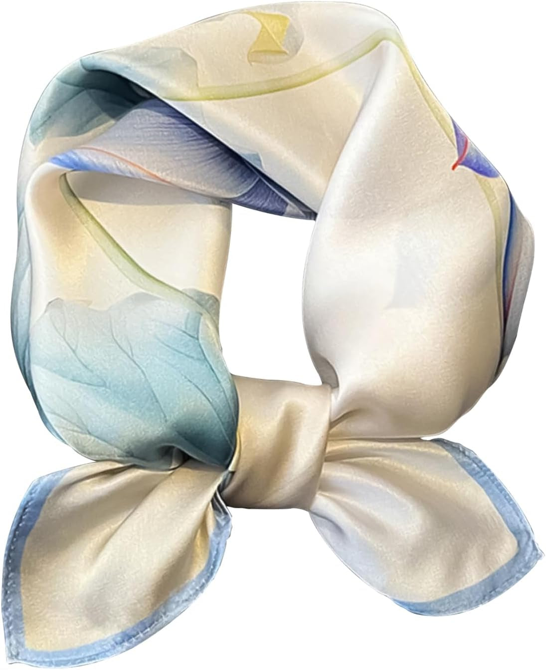 Womens 27.6 Inch Satin Silk Feeling Formal Square Neck Scarf Head Hair Wraps Kerchief