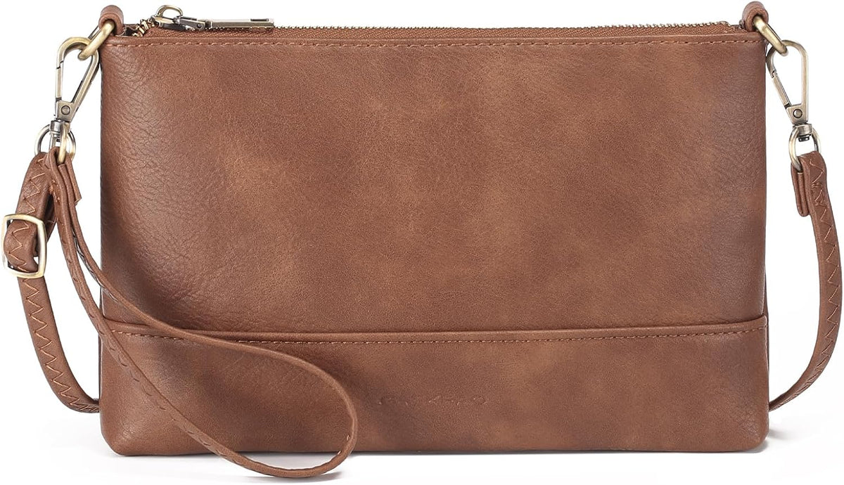 Crossbody Bags for Women RFID Blocking Leather Cross Body Bag Purses Women'S Crossbody Handbags with Wristlet Strap