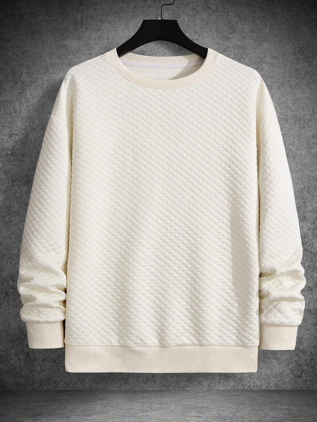 Manfinity Homme Men'S Drop Shoulder Plain Long Sleeve Going Out Casual Sweatshirt, Boyfriend Gift, for Fall