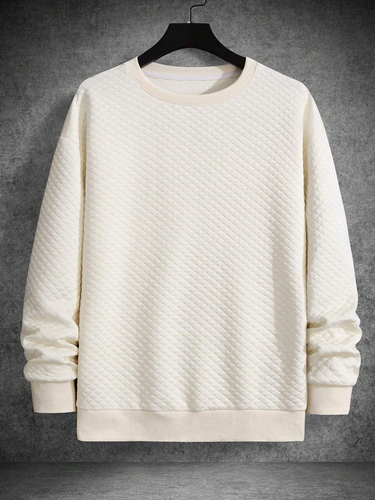 Manfinity Homme Men'S Drop Shoulder Plain Long Sleeve Going Out Casual Sweatshirt, Boyfriend Gift, for Fall