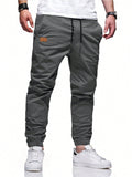 Manfinity Homme Loose-Fit Men'S Carrot Pants with Drawstring Waist