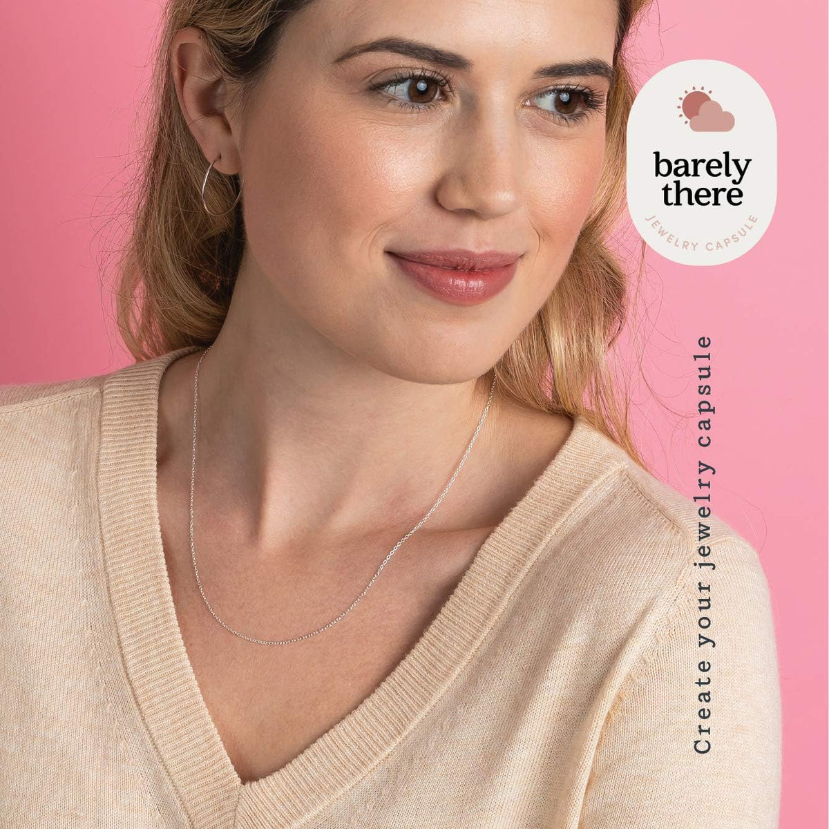 1mm 925 Sterling Silver Necklace for Women | 18K Gold and Rose Gold Italian Cable Chain Jewelry