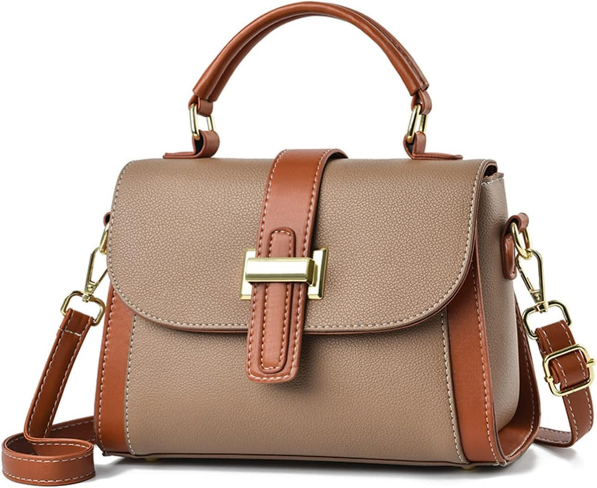 Fashion Satchel Handbag Women Small Crossbody Bag Ladies Shoulder Bags Multicolour Hand Bag Top Handle Clutch Bags PU Leather Girls Messenger Bags Purses Bag