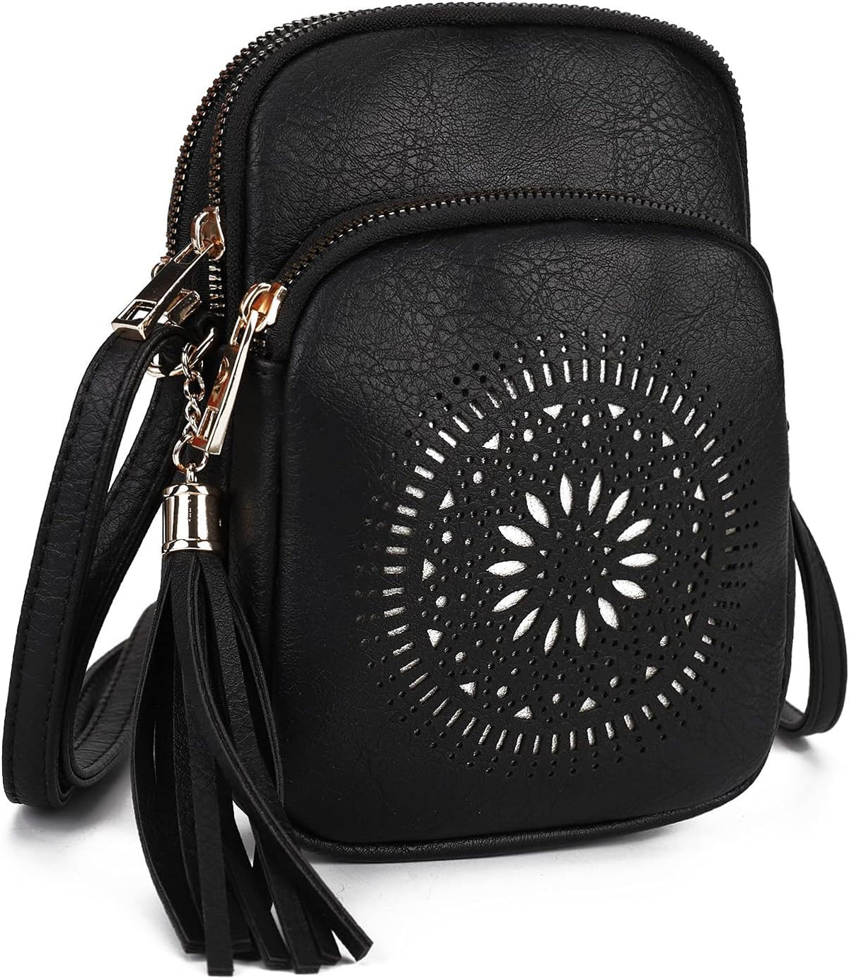 Crossbody Bag, Small Shoulder Bags with Multiple Pockets, Tassel Crossbody Bag, Hollowed Out Women'S Phone Bags, Fashion