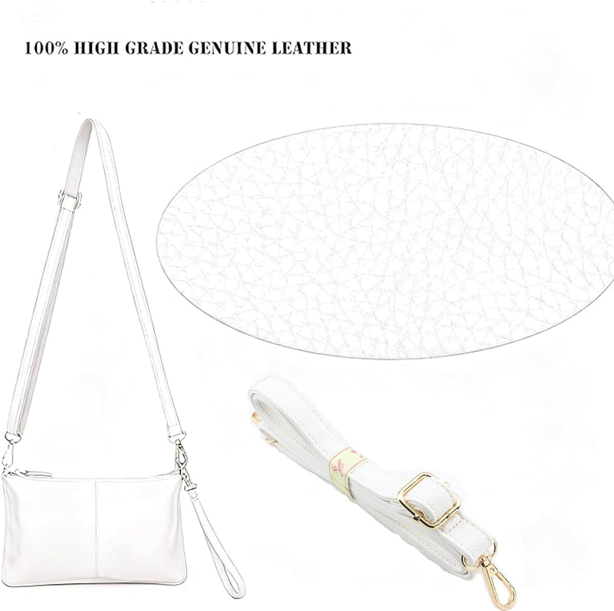 100% Genuine Leather Small Crossbody Bag for Women Minimalist Purses and Handbags Shoulder Bag