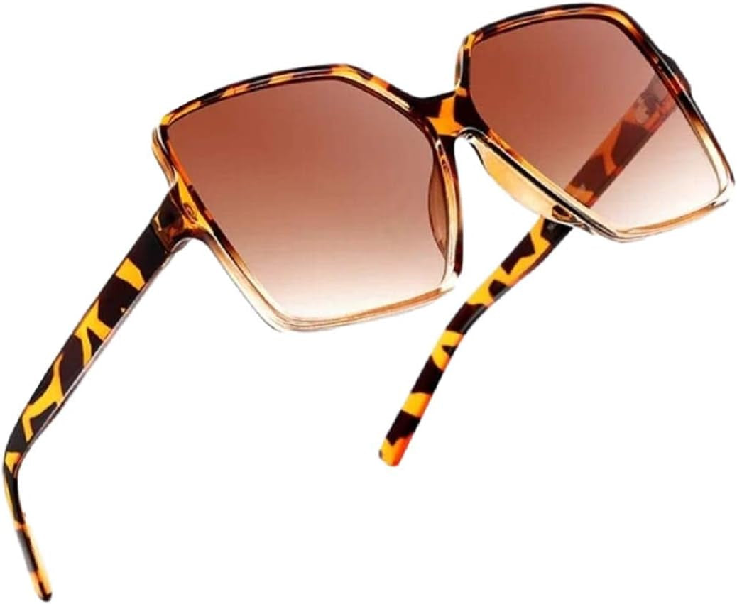 Oversized Sunglasses Women/Womens Square Frame Sun Glasses/Big Celeb Designer Styling Retro Vintage Festival Ibiza 2026