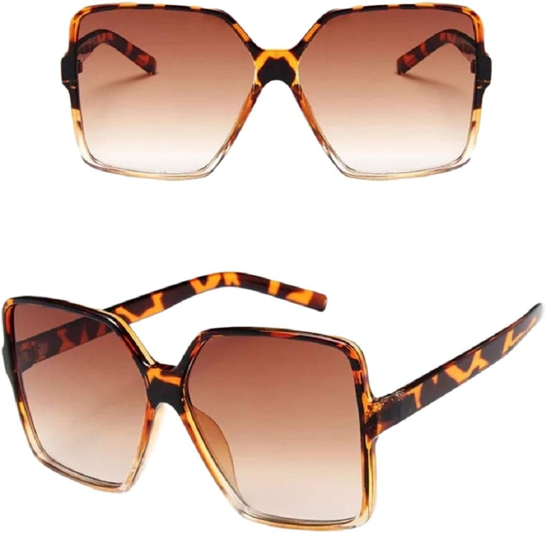 Oversized Sunglasses Women/Womens Square Frame Sun Glasses/Big Celeb Designer Styling Retro Vintage Festival Ibiza 2026
