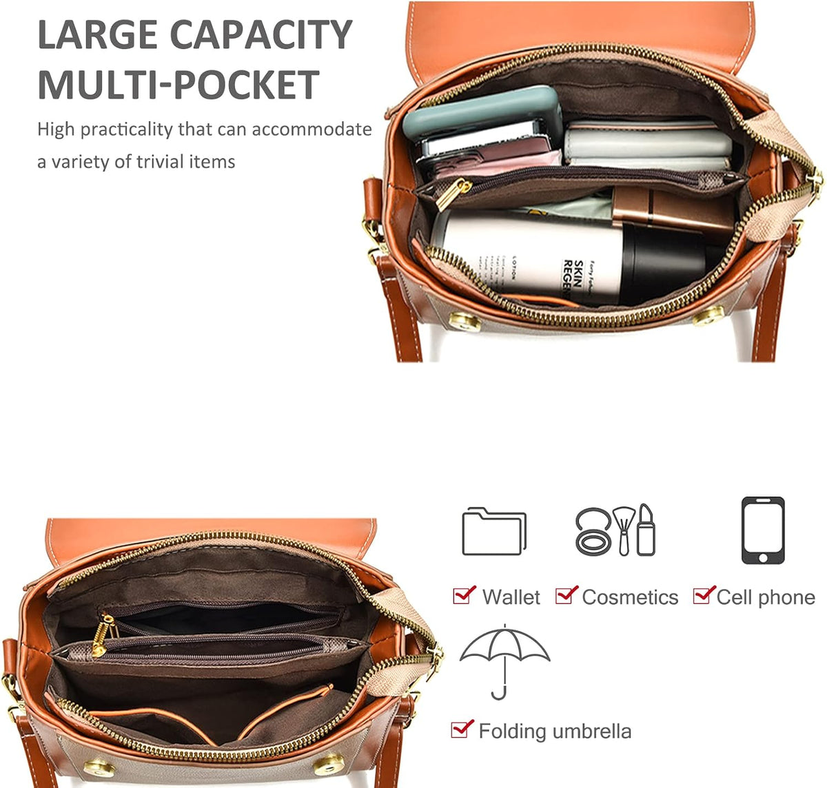 Fashion Satchel Handbag Women Small Crossbody Bag Ladies Shoulder Bags Multicolour Hand Bag Top Handle Clutch Bags PU Leather Girls Messenger Bags Purses Bag