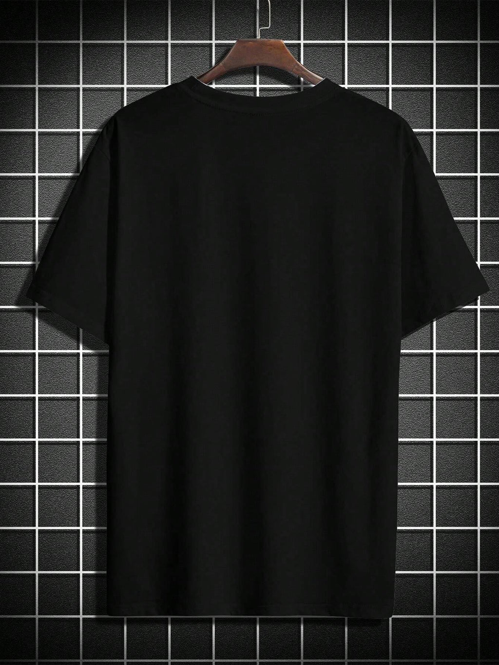 Manfinity Roughcore Men's Casual Summer Short Sleeve T-Shirt with Cross & Slogan Graphic, Ideal for Friends