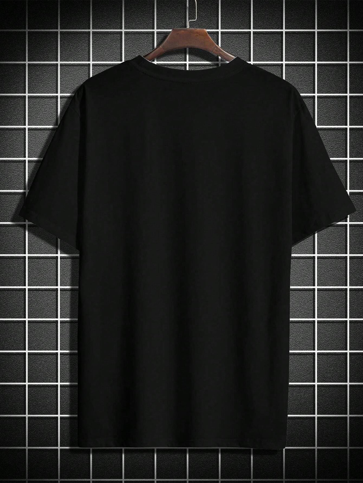 Manfinity Roughcore Men's Casual Summer Short Sleeve T-Shirt with Cross & Slogan Graphic, Ideal for Friends