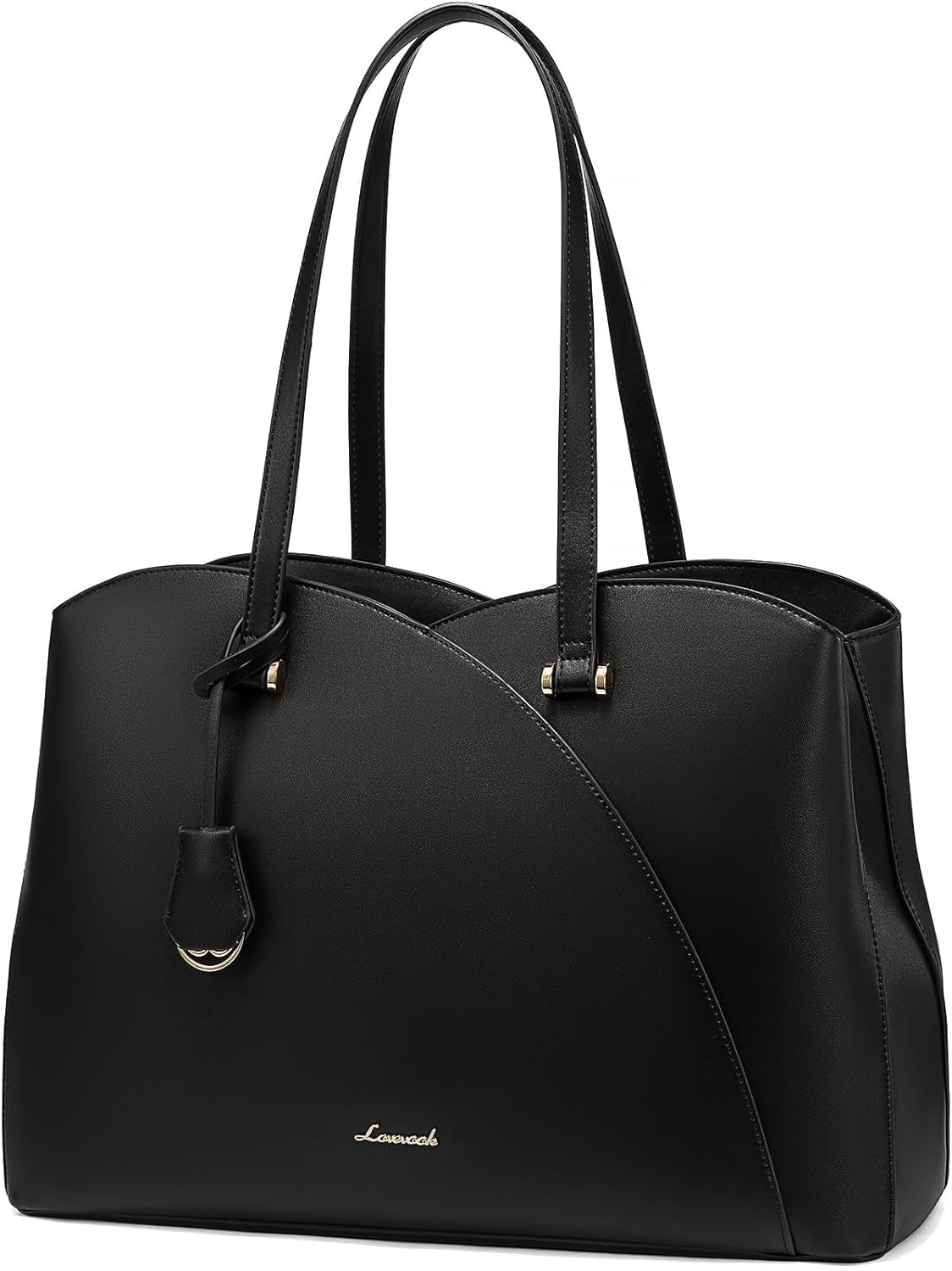 Tote Bags for Women, Large Laptop Handbags Work Bag Womens with Compartments, PU Leather Ladies Hand Bags for Office School Uni Teacher