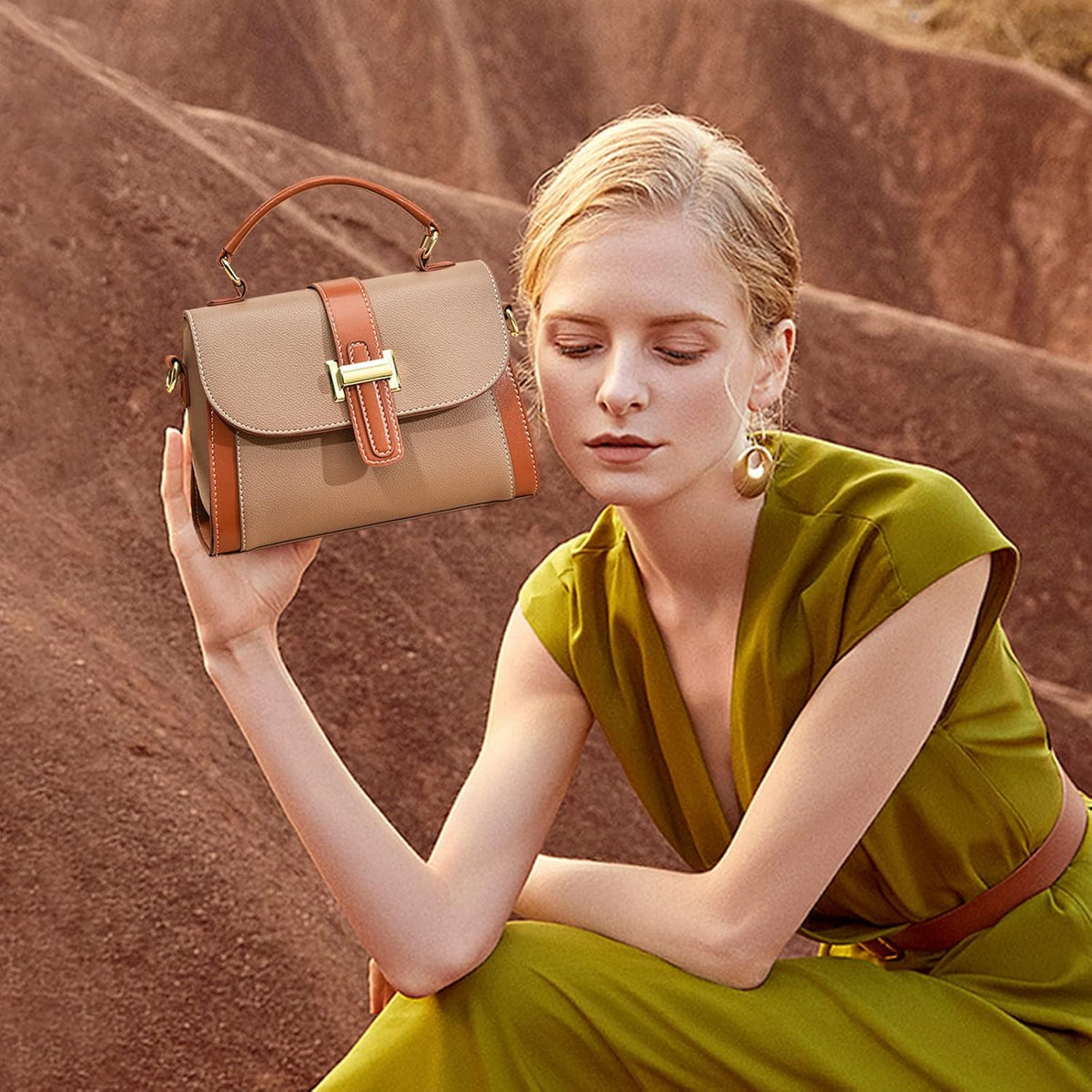 Fashion Satchel Handbag Women Small Crossbody Bag Ladies Shoulder Bags Multicolour Hand Bag Top Handle Clutch Bags PU Leather Girls Messenger Bags Purses Bag